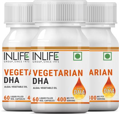 inlife vegetarian omega 3 dha algal oil