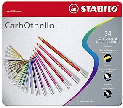 Stabilo CarbOthello Chalk Pastel Colored Pencil, 4.4 mm 24 ...