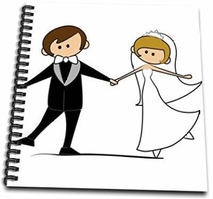 3dRose Dancing Bride & Groom Cartoon Drawing Book, 8 by 8 Inch  (db_165464_1) - Dancing Bride & Groom Cartoon Drawing Book, 8 by 8 Inch  (db_165464_1) . shop for 3dRose products in India. 