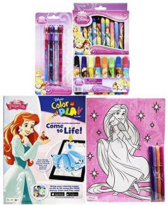 Tri Coastal Disney Princess Art Set! Color and Play! Crayons ...