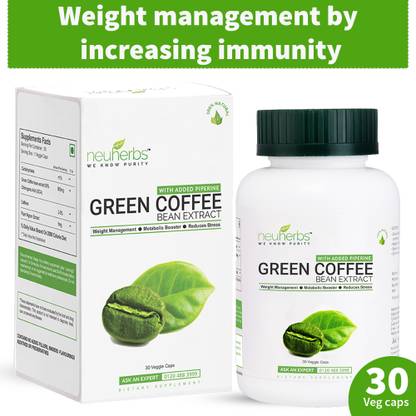 neuherbs green coffee bean extract capsules for weight loss 800 mg 30 capsules