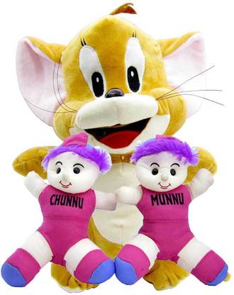 Gift Decor Shop Jerry Soft Toy (Multi, 46 cm) with chunnu munnu soft toy ( pink, 30 cm) - 46 cm - Jerry Soft Toy (Multi, 46 cm) with chunnu munnu soft Gift Decor Shop Jerry Soft Toy (Multi, 46 cm) with chunnu munnu soft toy ( pink, 30 cm) - 46 cm - Jerry Soft Toy (Multi, 46 cm) with chunnu munnu soft