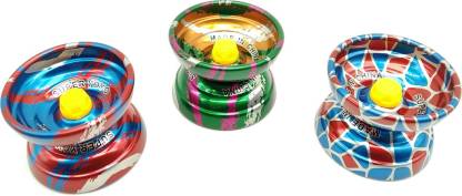 AncientKart New Design Best Compact Light Weight Heavy Quality Yoyo with Bearing & String Set of 3  (Multicolor)