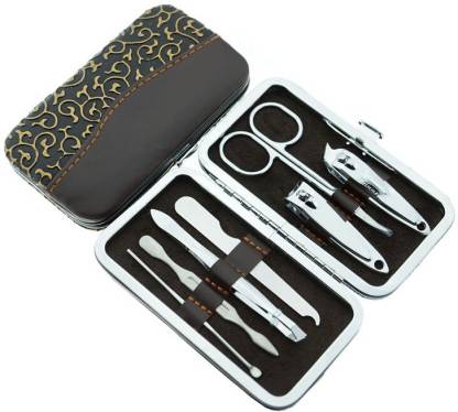 SMART Beauty 7-In-1 Stainless Steel Nail Clippers Scissors Cutter Manicure Pedicure Filler Set Makeup Kit