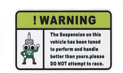 caution sticker for bike