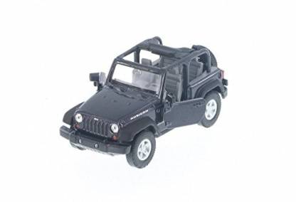 Generic Welly Jeep Wrangler Rubicon Top Down Convertible, Black - 42371C-D  5' Long Diecast Model Toy Car - Welly Jeep Wrangler Rubicon Top Down  Convertible, Black - 42371C-D 5' Long Diecast Model