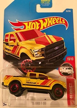 2017 Hot Wheels  '15 Ford F-150  Rescue  Yellow  Card#65   HW-9 