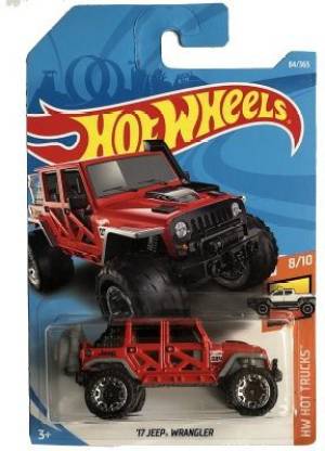 HOT WHEELS 2018 50th Anniversary Hot Trucks '17 Jeep Wrangler 84/365, Red -  2018 50th Anniversary Hot Trucks '17 Jeep Wrangler 84/365, Red . shop for  HOT WHEELS products in India. 