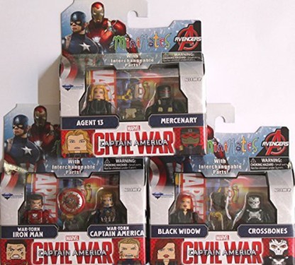 Marvel Minimates Series 67 Civil War Movie War-Torn Iron Man & Captain America 