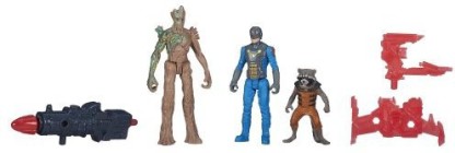 Marvel Guardians of the Galaxy Groot Rocket Raccoon and Nova Corps Officer 