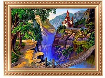 Mountain House 5D DIY Diamond Painting Mountain House Full Drill Picture Embroidery Home Decor 