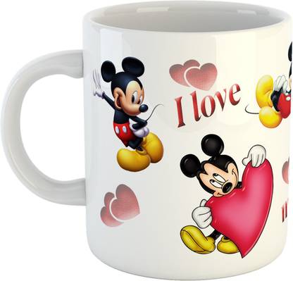 Ashvah I Love Mickey Mouse 1718 Ceramic Coffee Mug Price In India Buy Ashvah I Love Mickey Mouse 1718 Ceramic Coffee Mug Online At Flipkart Com