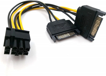 Power adaptor cable 2x SATA plug to 8pin PCI-Express plug 0.15m 