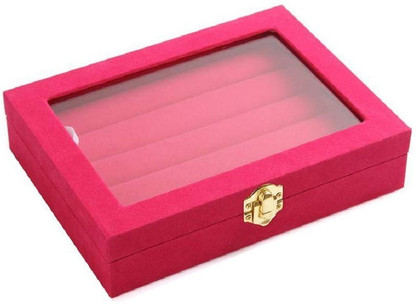 pink glass jewellery box