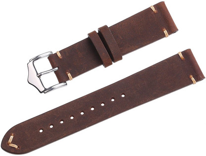 22mm leather watch strap