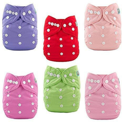 ALVABABY Baby Cloth Diaper One Size Adjustable Reuseable Washable Nappy One Pack with 2 Inserts YD152 