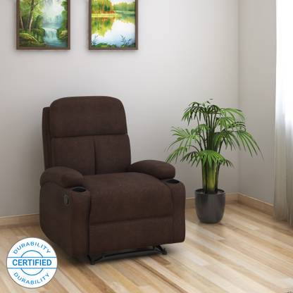 @home by Nilkamal Matt Fabric Manual Recliners Recliner