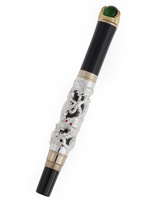 Details about   New Jinhao Vintage Gray Rollerball Pen Double Dragons Playing Pearl Embossed Pen 