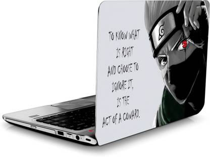 sanctrix naruto anime san047 uv print fade resistant scratchproof matt finish removable universal size for 14 17 inch come with combo pack of mobile free sticker vinyl laptop decal 15 6 price in india