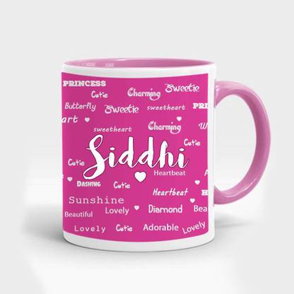 My Gifts Zone Siddhi Name Beautiful Pink Ceramic Coffee Gifts For Anniversary Birthday Valentine S Day For Your Wife Girlfriend Ceramic Coffee Mug Price In India Buy My Gifts Zone Siddhi Name Beautiful beautiful pink ceramic coffee gifts