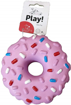 squeaky doughnut dog toy