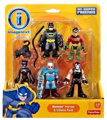 Nakham Imaginext Dc Super Friends - Batman Heroes & Villains Pack With  Batman Robin Catwoman Mr. Freeze And Bane - Imaginext Dc Super Friends -  Batman Heroes & Villains Pack With Batman