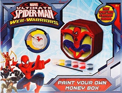 Spiderman Paint Your Own Money Box Childrens/Kids Painting Craft Play-Set/Kit 