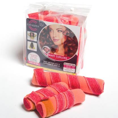 Cataleya Smart Curlers - Multipack Of 10 pcs - (Small - 6 pcs & Large - 4 pcs of Curlers) - Latest Hair Curling Solution, Absorbent & heat-free Hair Styler, Hair Rollers, Wakeup to Styled Hair Everyday, Hair Rollers, Curlers for Hair, Curly Hair Product, Curls Hair Curler