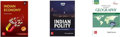 Indian Economy By Ramesh Singh Indian Polity By M Laxmikatnh And Indian And World Geography By