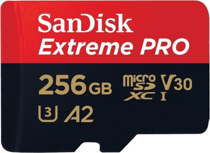 2EXTREME SanDisk A2 Extreme PRO 256 Go MicroSDXC UHS-I U3 Carte Mémoire TF adaptateur 