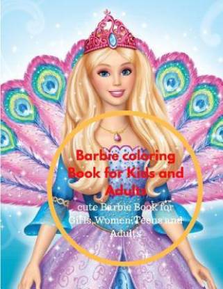 Download Barbie Coloring Book For Kids And Adults English Paperback Kay Debby