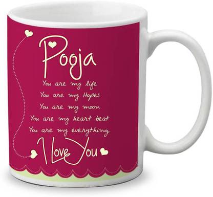 My Gifts Zone Pooja Name Beautiful Ceramic Coffee Gifts For Anniversary Valentine S Day Gifts For Your Loved Ones Ceramic Coffee Mug Price In India Buy My Gifts Zone Pooja Name If you consider naming your baby pooja we recommend you take note of the special meaning and history. my gifts zone pooja name beautiful ceramic coffee gifts for anniversary valentine s day gifts for your loved ones ceramic coffee mug