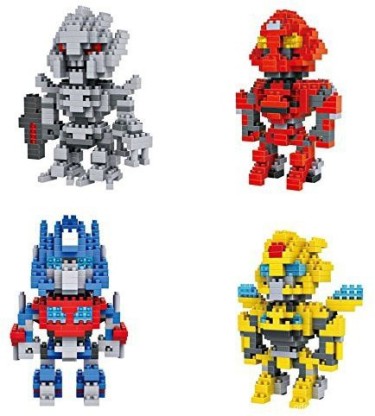 Nano Blocks LOZ Diamond Mini Building Blocks Toys Transformers 4 Sets 