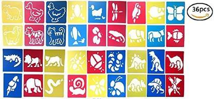 Shxstore Plastic Animal Drawing Painting Stencils Templates Kit Of 36 By Plastic Animal Drawing Painting Stencils Templates Kit Of 36 By Shop For Shxstore Products In India Flipkart Com