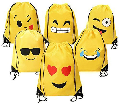 Emoji drawstring bags
