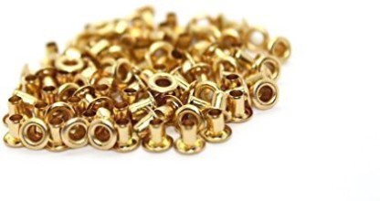 Trimming Shop 100 X 4mm Eyelet with Gold Inner Hole for Clothes and Leather Crafts Grommets for Adding Ribbons Fabric in Art and Sewing Projects Ideal Bronze 