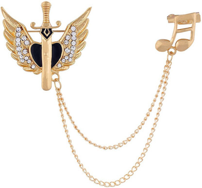 long chain brooch