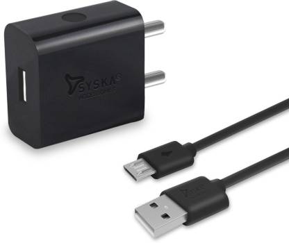 Mobile Charger 2 A with Detachable Cable – Syska WC-2A / WC-2A-BK