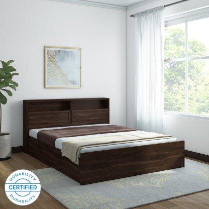 hometown alex engineered wood queen box bed