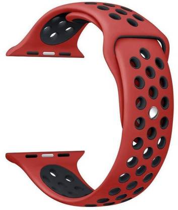 CellFAther Silicone Nike Sport Band for Apple iWatch (38mm, Red u0026 Black)  Smart Watch Strap Price in India - Buy CellFAther Silicone Nike Sport Band  for Apple iWatch (38mm, Red u0026 Black)