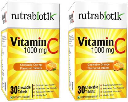 Nutrabiotik Vitamin C 1000mg 30 Chewable Orange Flavoured Tablets Pack Of 2 Price In India Buy Nutrabiotik Vitamin C 1000mg 30 Chewable Orange Flavoured Tablets Pack Of 2 Online At Flipkart Com