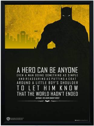 WB Official Licensed Batman Quotes Typography Art Poster By A3+ 13 x 19  Frame Paper Print - Movies posters in India - Buy art, film, design, movie,  music, nature and educational paintings/wallpapers