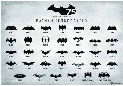 Batman Logo Evolution Poster A4 Paper Print - Movies posters in India - Buy  art, film, design, movie, music, nature and educational  paintings/wallpapers at 