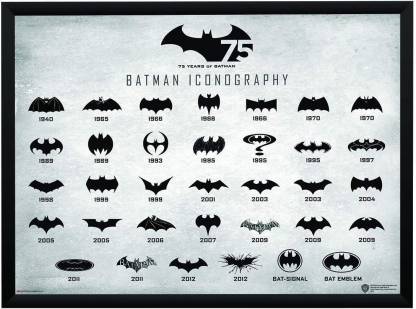 Batman Logo Evolution Poster A3+ 13 x 19 Frame Paper Print - Movies posters  in India - Buy art, film, design, movie, music, nature and educational  paintings/wallpapers at 