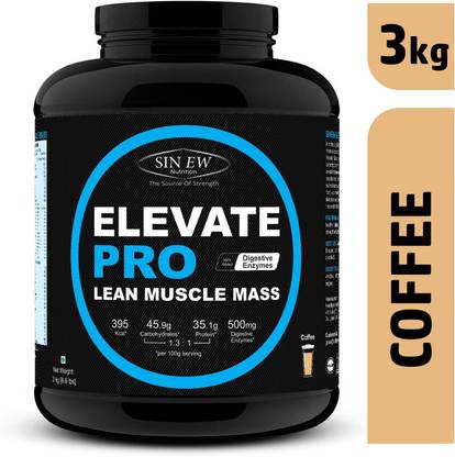 Sinew Nutrition Elevate Pro Lean Muscle Mass Gainer Protein Powder With Digestive Enzymes 3 Kg Coffee Weight Gainers Mass Gainers Price In India Buy Sinew Nutrition Elevate Pro Lean Muscle Mass