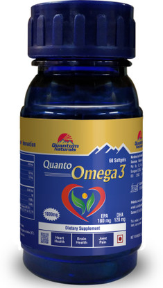 Quantum Naturals Quanto Omega 3-1000mg - EPA 180mg DHA 120mg - 60 Softgels  Price in India - Buy Quantum Naturals Quanto Omega 3-1000mg - EPA 180mg DHA  120mg - 60 Softgels online at Flipkart.com