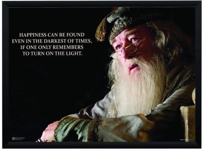 A4 Size Happiness Can Be Found. - Art Print Harry Potter Albus Dumbledore 