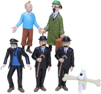 6pcs/Set 4-9 cm The Adventures of Tintin Action Figure Toy Set 