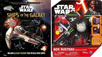 AYB Products Star Wars Ships of the Galaxy Journey & Box Busters Death Star  Mini Spaceship Set + Action Bundle 2-Pack - Star Wars Ships of the Galaxy  Journey & Box Busters