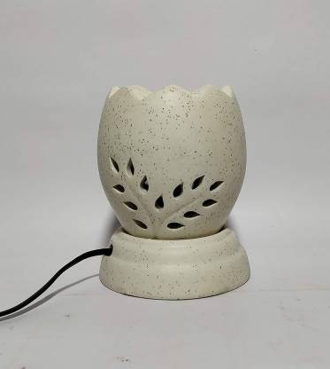 Bright Shop Ceramic White Colour Flower shape Leaf Cutting Electric Aroma Diffuser with Fragrance Oil of 10ml Air Fragrance Diffuser